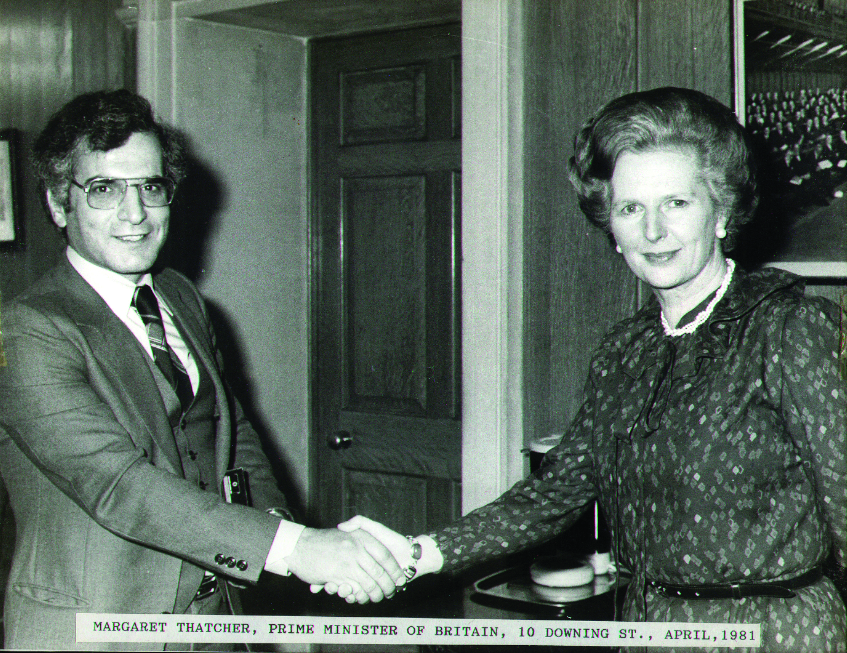 Margaret Thatcher with Adel Bishtawi